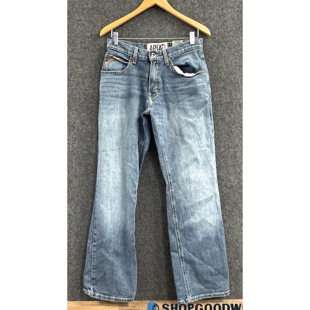 Ariat Men's M4 Boot Low Rise Medium Wash Blue Denim Bootcut Jeans SZ 29/32